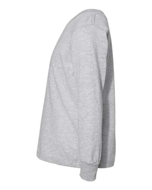 BELLA + CANVAS 3501T Toddler Jersey Long Sleeve Tee - Athletic Heather - side