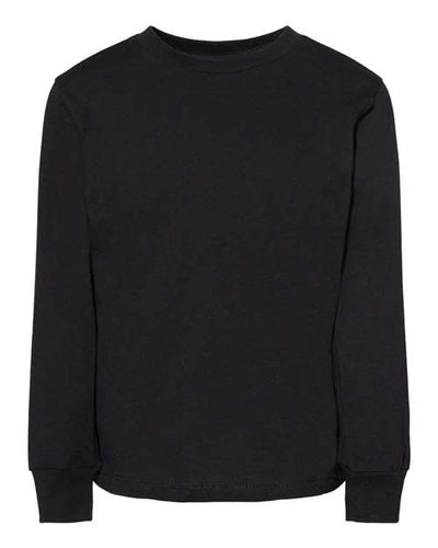 BELLA + CANVAS 3501T Toddler Jersey Long Sleeve Tee - Black - front