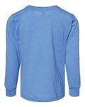 BELLA + CANVAS 3501T Toddler Jersey Long Sleeve Tee - Heather Columbia Blue - back