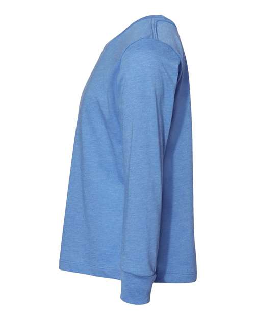 BELLA + CANVAS 3501T Toddler Jersey Long Sleeve Tee - Heather Columbia Blue - side