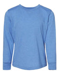BELLA + CANVAS 3501T Toddler Jersey Long Sleeve Tee - Heather Columbia Blue - front