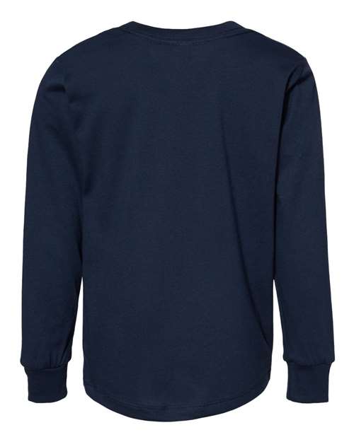 BELLA + CANVAS 3501T Toddler Jersey Long Sleeve Tee - Navy - back