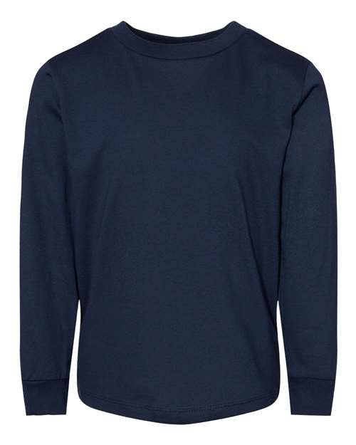 BELLA + CANVAS 3501T Toddler Jersey Long Sleeve Tee - Navy - front