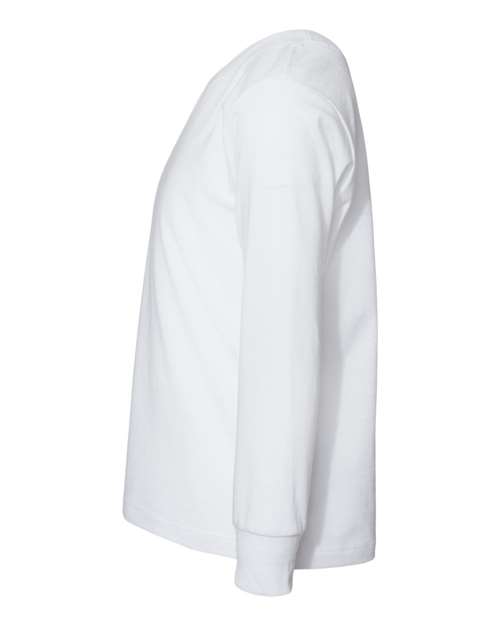 BELLA + CANVAS 3501T Toddler Jersey Long Sleeve Tee - White - side