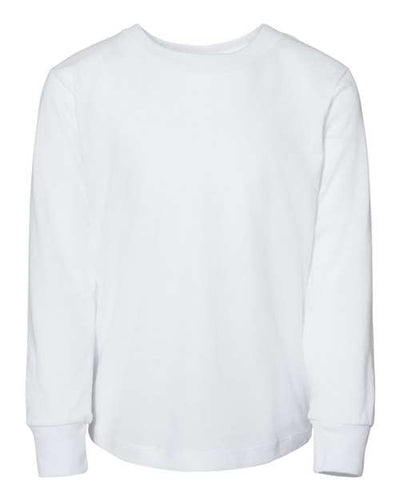 BELLA + CANVAS 3501T Toddler Jersey Long Sleeve Tee - White - front