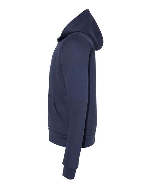 BELLA + CANVAS 3739Y Youth Sponge Fleece Full-Zip Hoodie Sweatshirt - Navy - side