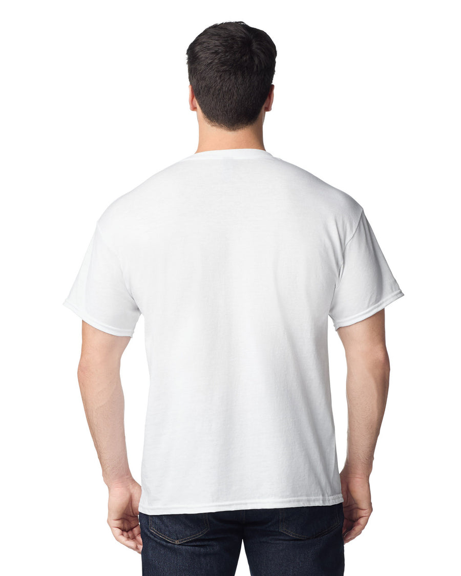Gildan 8300 Unisex DryBlend Pocket T-Shirt - White - model back