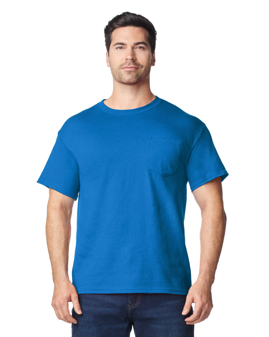 Gildan 8300 Unisex DryBlend Pocket T-Shirt - Royal - model front
