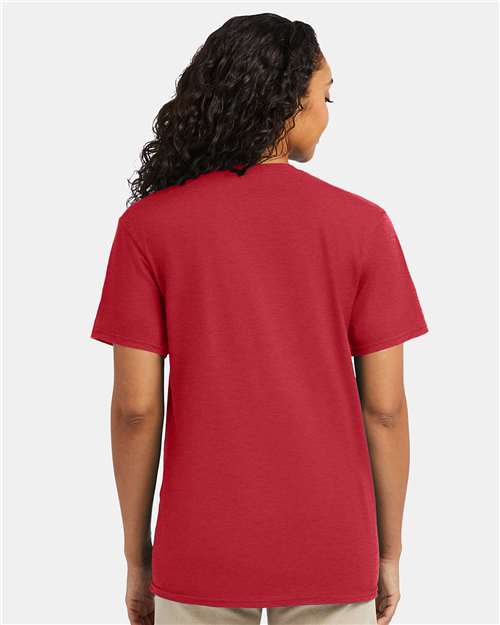 Hanes 4980 Perfect-T T-Shirt - Heather Red - model back