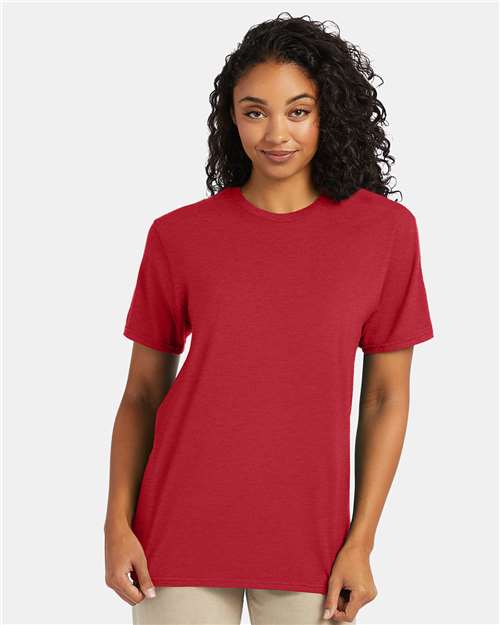 Hanes 4980 Perfect-T T-Shirt - Heather Red - model front