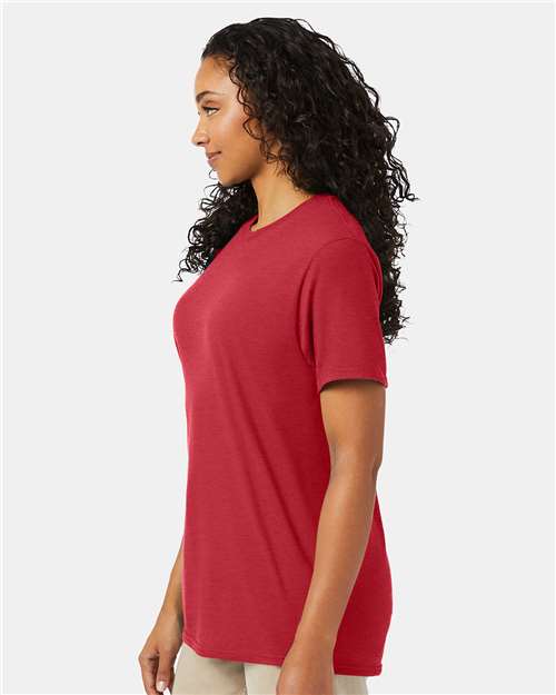 Hanes 4980 Perfect-T T-Shirt - Heather Red - model side