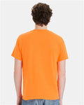 Hanes 5170 Unisex EcoSmart T-Shirt - Safety Orange - model back