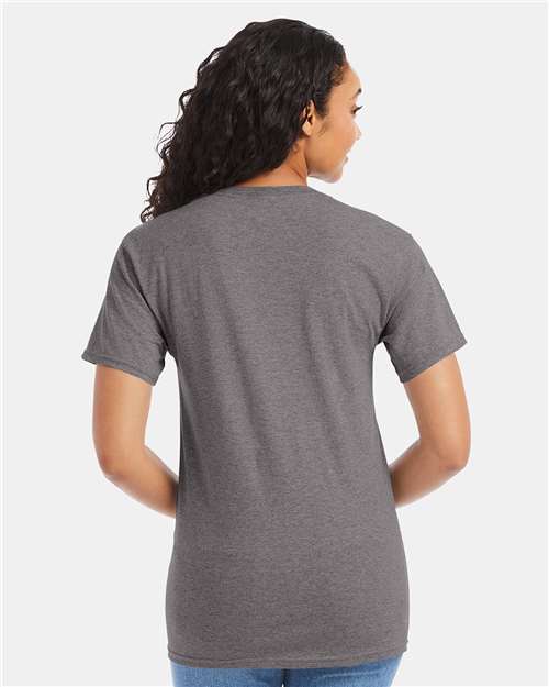 Hanes 5280 Essential-T T-Shirt - Oxford Grey - model back