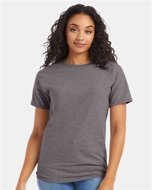 Hanes 5280 Essential-T T-Shirt - Oxford Grey - model front
