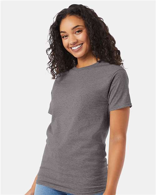Hanes 5280 Essential-T T-Shirt - Oxford Grey - model side