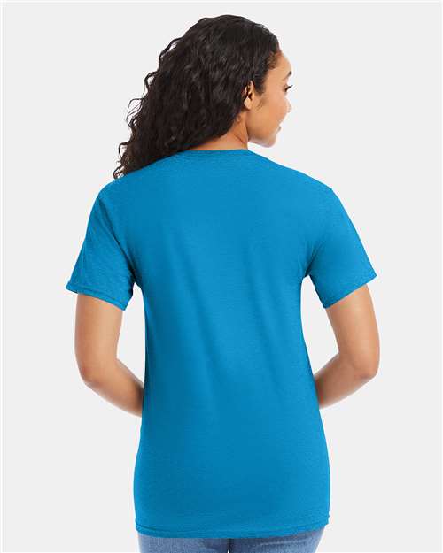 Hanes 5280 Essential-T T-Shirt - Teal - model back