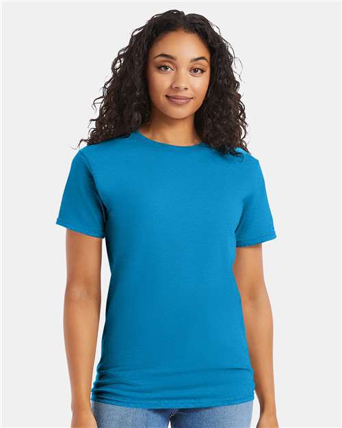 Hanes 5280 Essential-T T-Shirt - Teal - model front