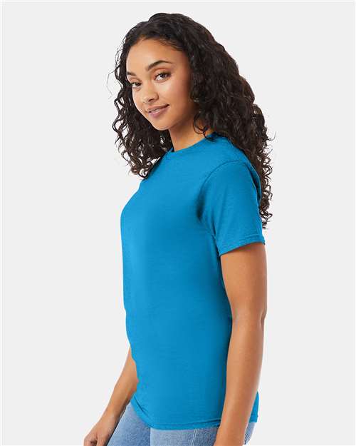 Hanes 5280 Essential-T T-Shirt - Teal - model side