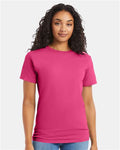 Hanes H5280 Essential-T T-Shirt - Wow Pink - model front