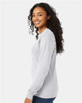 Hanes 5286 Essential-T Long Sleeve T-Shirt - Ash - model side