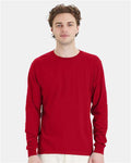 Hanes 5286 Essential-T Long Sleeve T-Shirt - Deep Red - model front