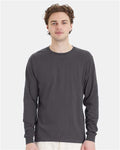 Hanes 5286 Essential-T Long Sleeve T-Shirt - Smoke Grey - model front