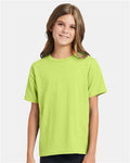 Hanes 5370 Youth EcoSmart T-Shirt - Safety Green - model front