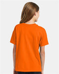 Hanes 5370 Youth EcoSmart T-Shirt - Safety Orange - model back