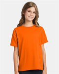 Hanes 5370 Youth EcoSmart T-Shirt - Safety Orange - model front