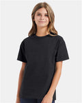 Hanes 5450 Youth Authentic T-Shirt - Charcoal Heather - model front
