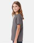 Hanes 5480 Youth Essential-T T-Shirt - Oxford Grey - model side
