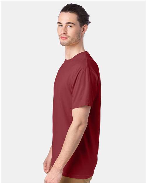 Hanes GDH100 Men's Garment-Dyed T-Shirt - Cayenne - model side