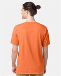 Hanes GDH100 Men's Garment-Dyed T-Shirt - Horizon Orange - model back