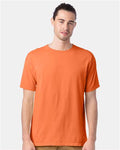 Hanes GDH100 Men's Garment-Dyed T-Shirt - Horizon Orange - model front