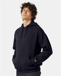 Champion CD450 Unisex Garment-Dyed Hooded Sweatshirt - Navy - model side