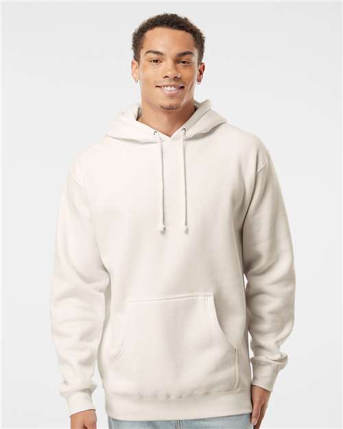 Independent Trading Co. IND4000 Heavyweight Hooded Sweatshirt - Bone - model front
