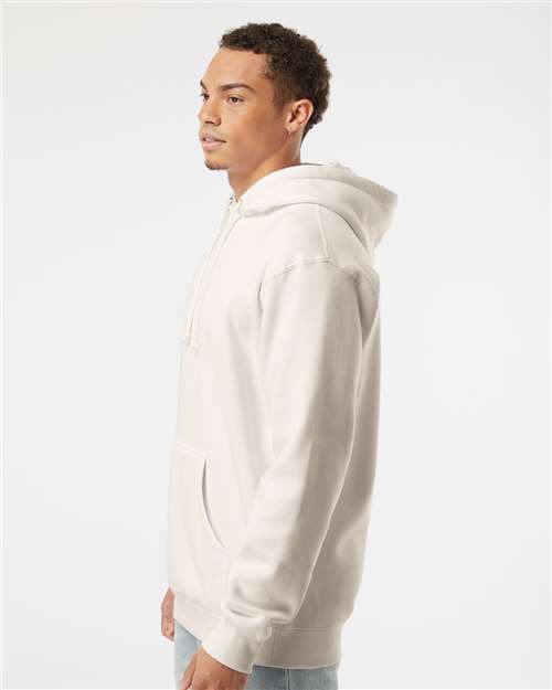 Independent Trading Co. IND4000 Heavyweight Hooded Sweatshirt - Bone - model side