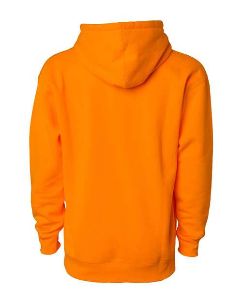 Independent Trading Co. IND4000 Heavyweight Hooded Sweatshirt - Safety Orange - back