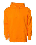 Independent Trading Co. IND4000 Heavyweight Hooded Sweatshirt - Safety Orange - flat front