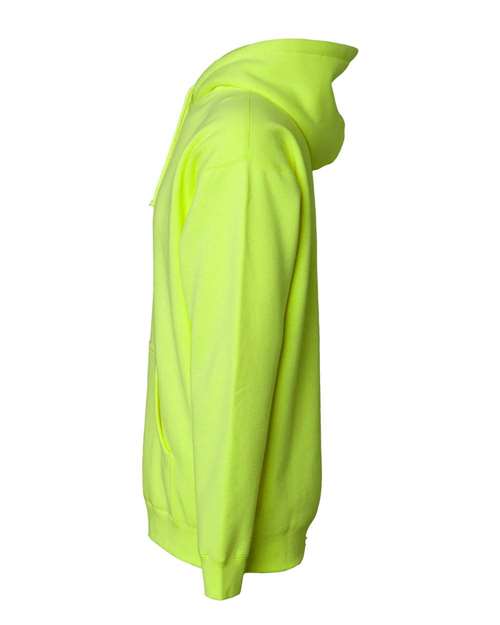 Independent Trading Co. IND4000 Heavyweight Hooded Sweatshirt - Safety Yellow - side