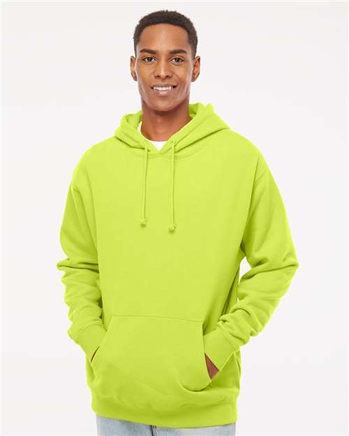 Independent Trading Co. IND4000 Heavyweight Hooded Sweatshirt - Safety Yellow - model front