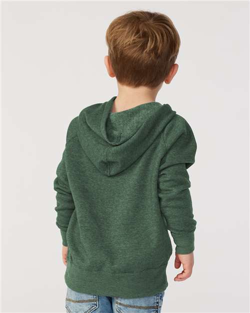 Independent Trading Co. PRM10TSB Toddler Special Blend Hooded Raglan Sweatshirt - Moss - model back