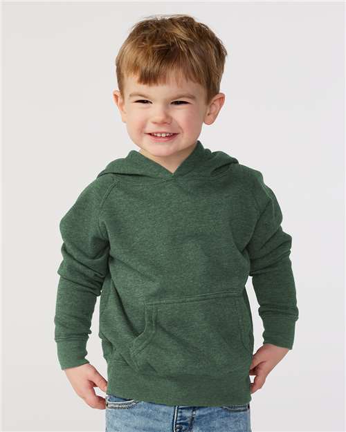Independent Trading Co. PRM10TSB Toddler Special Blend Hooded Raglan Sweatshirt - Moss - model front