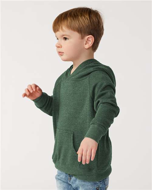 Independent Trading Co. PRM10TSB Toddler Special Blend Hooded Raglan Sweatshirt - Moss - model side