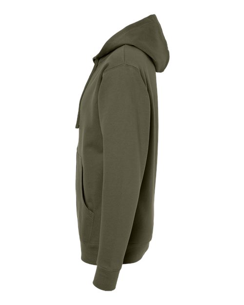 Independent Trading Co. SS4500Z Midweight Full-Zip Hooded Sweatshirt - Army - side