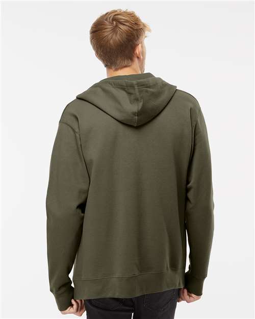 Independent Trading Co. SS4500Z Midweight Full-Zip Hooded Sweatshirt - Army - model back
