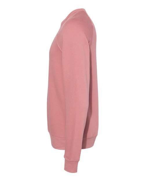 BELLA + CANVAS 3901 Unisex Sponge Fleece Raglan Crewneck Sweatshirt - Mauve - side
