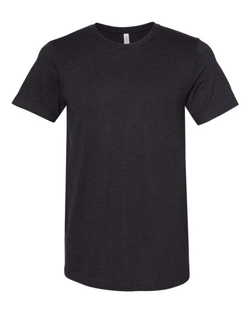 BELLA + CANVAS 3301 Unisex Sueded Tee - Black Heather - front