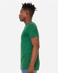 BELLA + CANVAS 3301 Unisex Sueded Tee - Heather Grass Green - model side