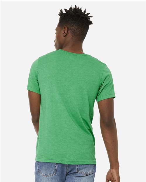 BELLA + CANVAS 3301 Unisex Sueded Tee - Heather Kelly - model back